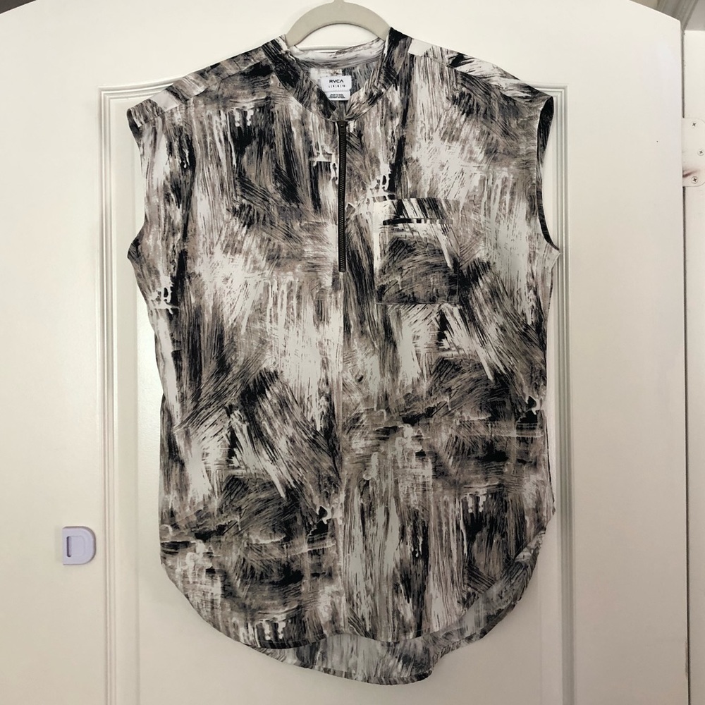 RVCA zipper front blouse
